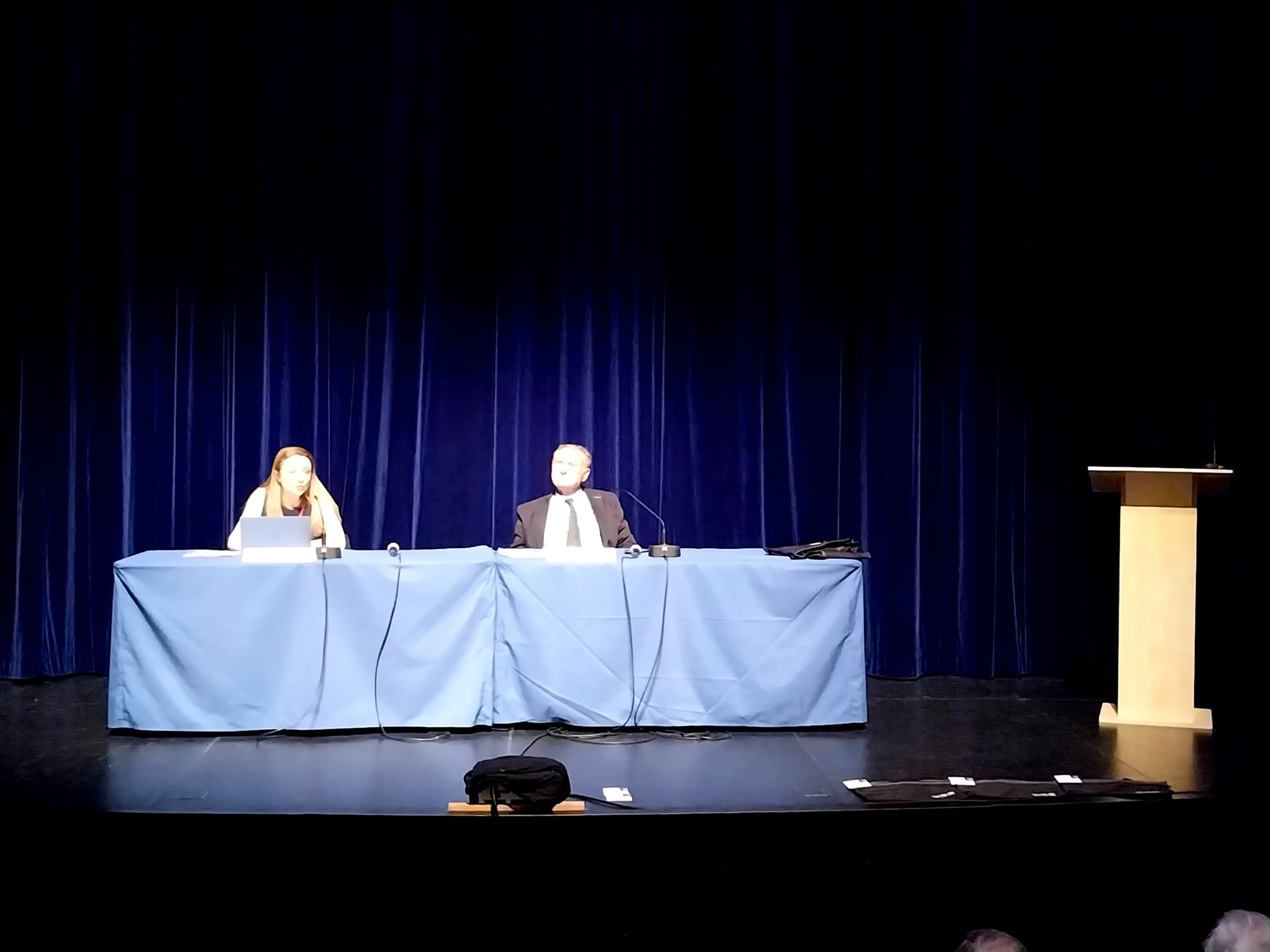 Sophie Guermès et Henri Le Bellec, colloque Bicentenaire Renan Breton de Tréguier, 30 juin 2023