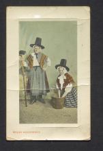 Carte postale "Welsh Housewives" : photographie couleur de deux femmes au foyer galloises