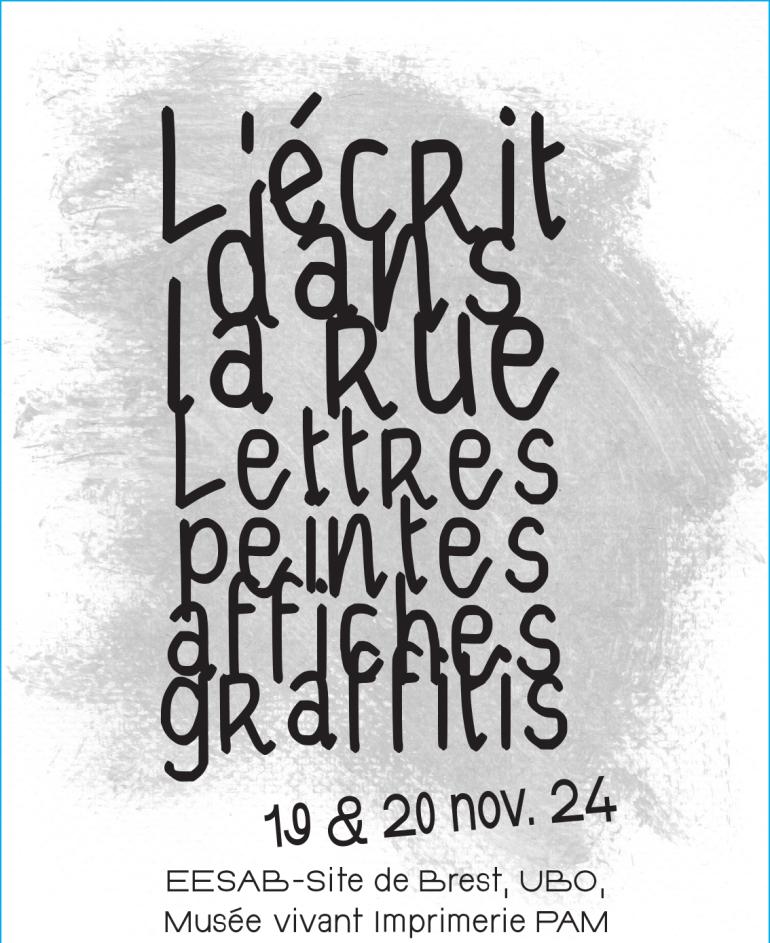 Affiche du colloque L’écrit dans la rue. Lettres peintes, affiches et graffitis