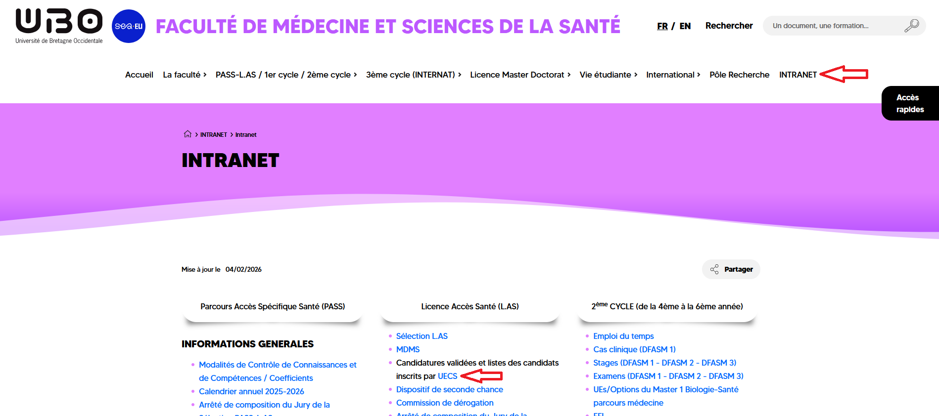 Accès Intranet L.AS