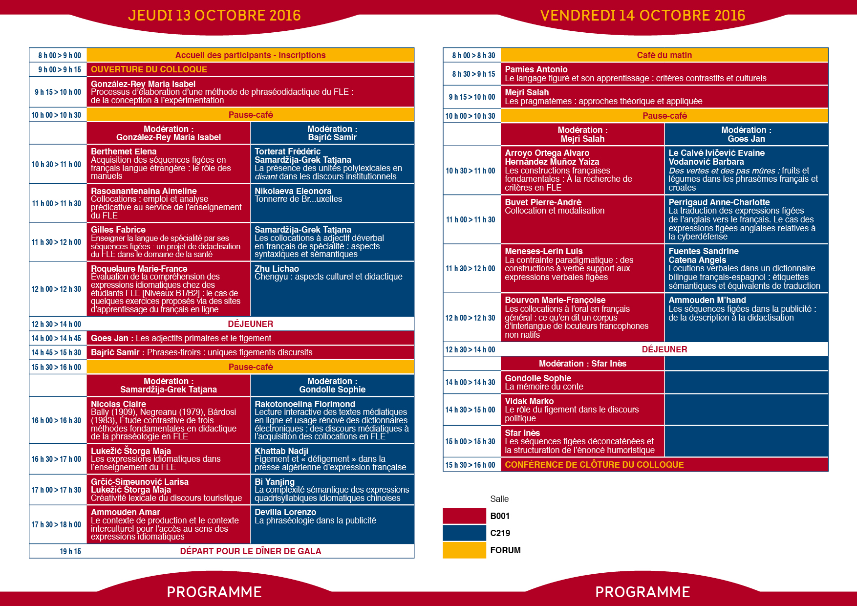 Programme Les séquences figées : des propriétés linguistiques à l'enseignement en FLE