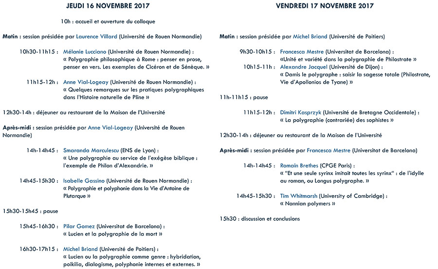 Programme La polygraphie comme norme : théories, pratiques, réceptions 