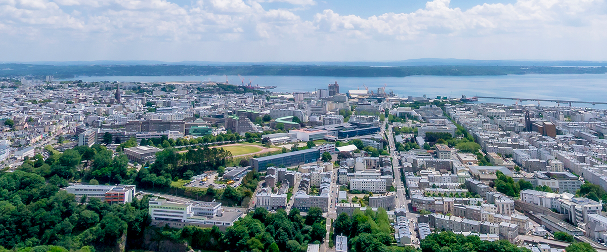 Vue aérienne de Brest