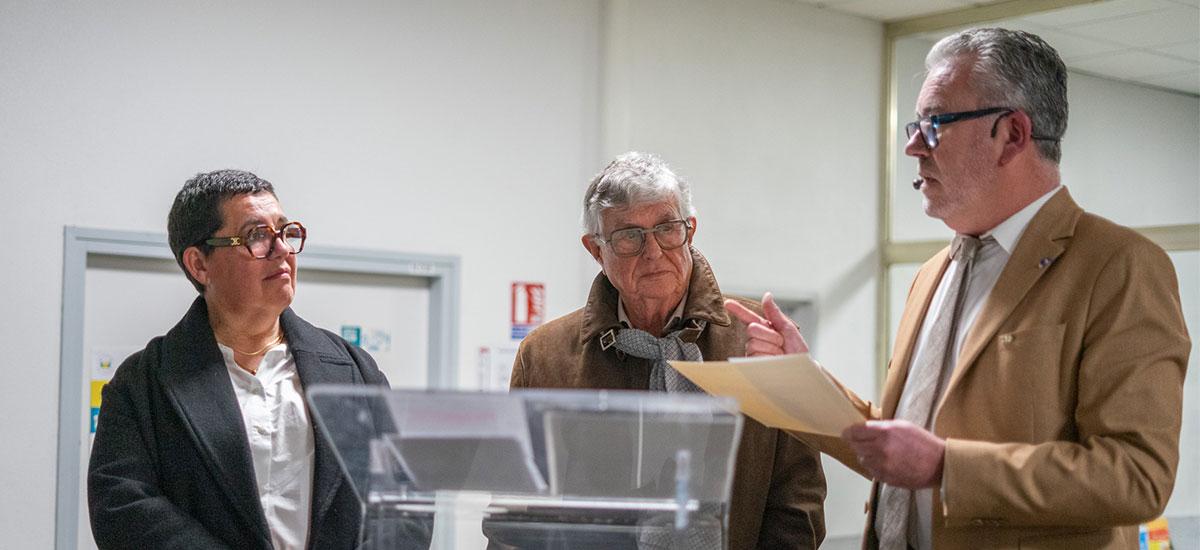 Elisabeth Bondu, Jean-Claude Bodéré et Pascal Olivard lors de la cérémonie